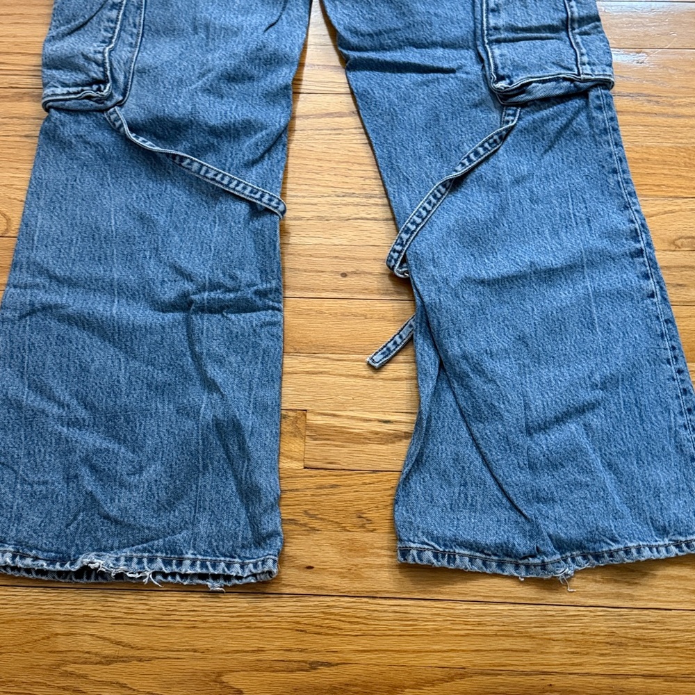 ZARA CARGO JEANS BLUE SIZE 12 B01 - Picture 7 of 7